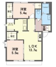 コスモ湘南 Aの間取り画像