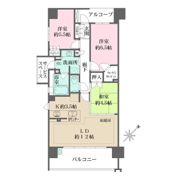 ザ・パークハウス阿倍野三明町の間取り画像