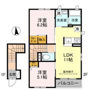 ベルクール加東 A棟の間取り画像