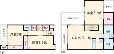 テラーサ壱番館の間取り画像