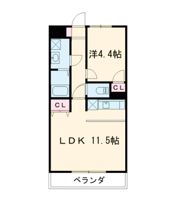 MDIカーサラヴァンダ黒崎の間取り画像
