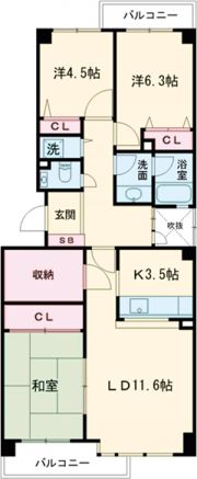 岡本シティハウスの間取り画像