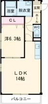 ボンジュール表町の間取り画像