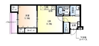 フジパレス岸和田下松Ⅱ番館の間取り画像