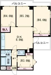 ライオンズマンション学園前の間取り画像