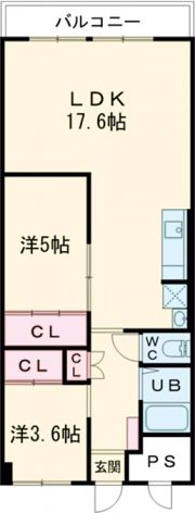 パレス竹ヶ城の間取り画像
