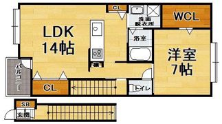 レスパス神埼Ⅱの間取り画像