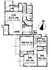 QUATRE SAISONS 宮崎台F棟の間取り画像