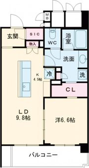 ジオ神戸三宮の間取り画像