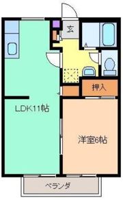 メゾンノオブルAの間取り画像