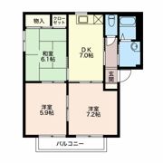 トライアンフ花岡 Bの間取り画像