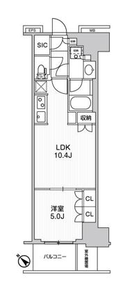 WORVE横浜伊勢佐木町の間取り画像