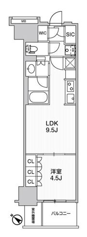 WORVE横浜伊勢佐木町の間取り画像
