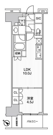 WORVE横浜伊勢佐木町の間取り画像