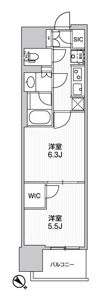 WORVE横浜伊勢佐木町の間取り画像
