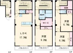 神ノ木通3丁目戸建住宅の間取り画像