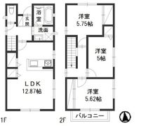 リバーシティー22 Dの間取り画像