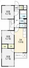 カーサ国立の間取り画像