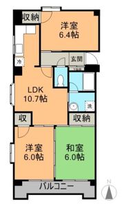 パークビュー雁宿の間取り画像