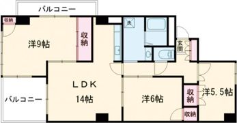 ハイツ永国寺の間取り画像