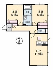 ヴィラ市久の間取り画像