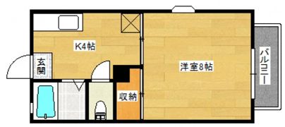 クレアトール高屋 A棟の間取り画像