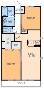 グナーデ衣山の間取り画像