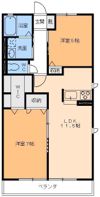 グナーデ衣山の間取り画像