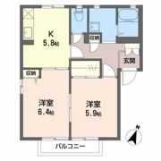 サンワールドマツオ Bの間取り画像