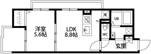 メゾンドクレール西大路の間取り画像