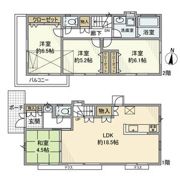 上砂町戸建の間取り画像