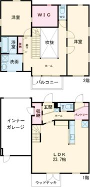 陽だまりの丘1丁目戸建の間取り画像
