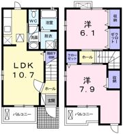 シャトー北新町Ⅴの間取り画像