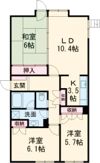 シャトーム若松の間取り画像