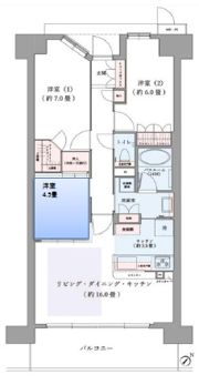 ワコーレシティ神戸三宮の間取り画像