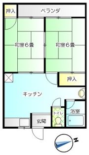 コーポ水上の間取り画像