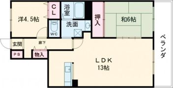 ハピネス北条の間取り画像