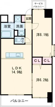 グランドツイン黒崎の間取り画像