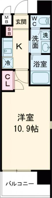 エスライズ新神戸の間取り画像