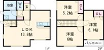 茂呂貸家の間取り画像