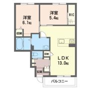 グラヴェール Bの間取り画像
