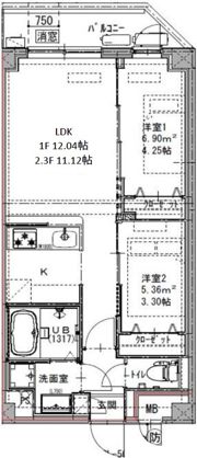 GENOVIA六町の間取り画像