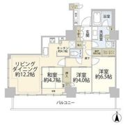 Brillia Tower 上野池之端の間取り画像