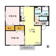 コゥジィーコート A／Bの間取り画像