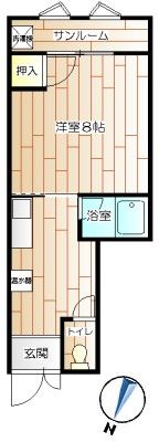 ハイツナガハマの間取り画像