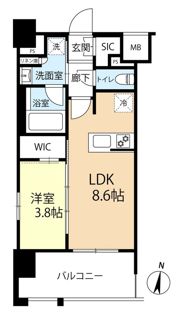 オープンレジデンシア西新の間取り画像