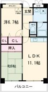 プリムヴェール瓜破の間取り画像