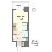 S-RESIDENCE松屋町asenceの間取り画像