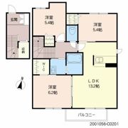 オーク学研都市駅南 C棟の間取り画像