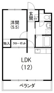 マンション歩の間取り画像